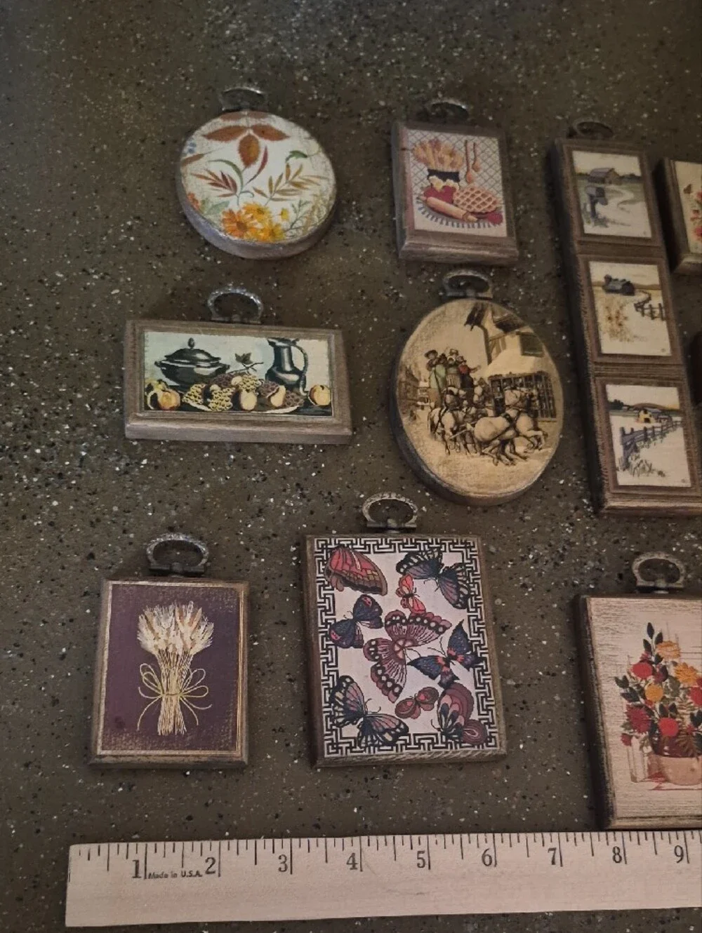 Vintage Decorative Wall Plaques Decopage 11 Total